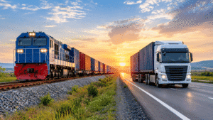 Rail and road freight transportation options for shipments from China to Russia